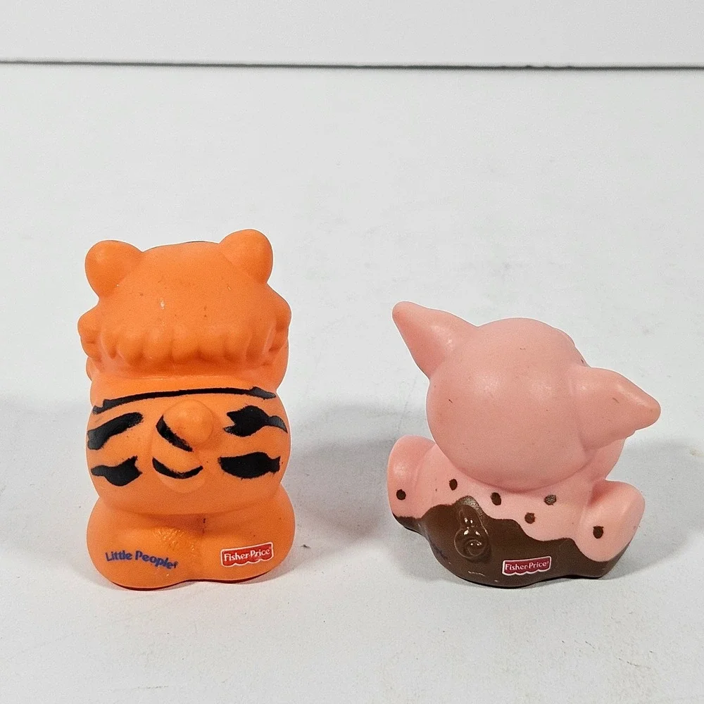 Fisher Price Little People Animal Figure Lot 8pc Zoo Farm Lion Horse Giraffe Pig